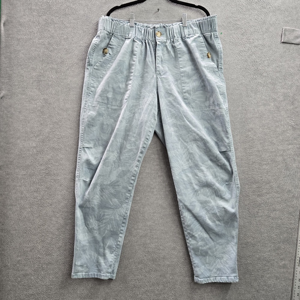 Democracy Women Pants 20W Blue Floral Jogger 27" Inseam
